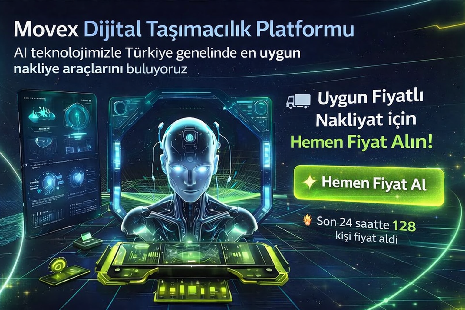 Denizli’den Türkiye’ye yeni bir dijital platform doğdu.

Denizli’li bir iş insanının geliştirdiği MoveX, lojistik ve evden eve nakliyat sektörüne yeni bir çözüm getiriyor.

✔️ Basit kullanım
✔️ Güvenli sistem
✔️ Ücretsiz platform
✔️ 165.000 araçlık büyük ağ

🚚 Yükünüz için dönüş aracı bulun
📦 Nakliye işlerinizi kolayca planlayın

👉 MoveX.tr