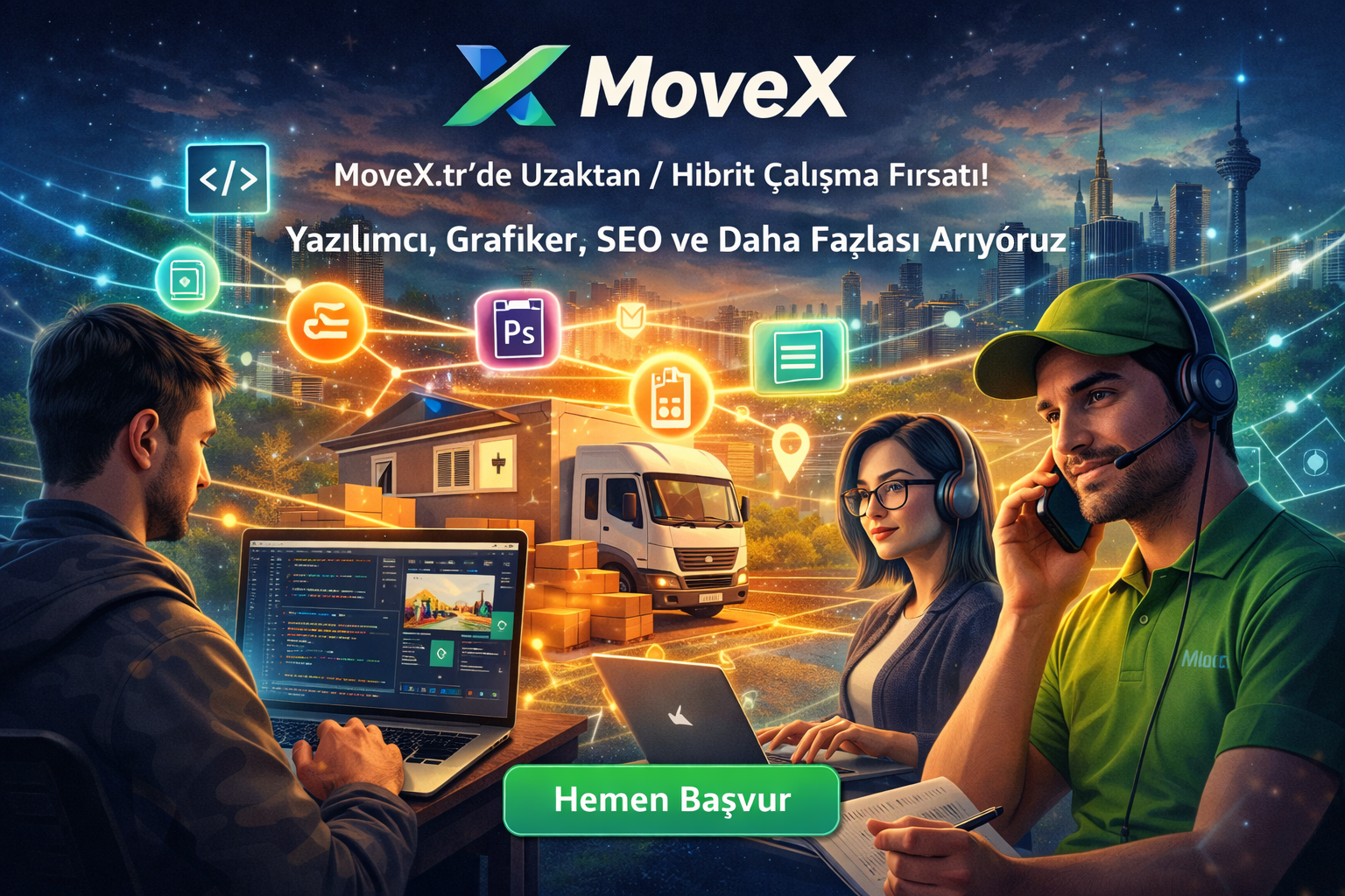 Denizli’den Türkiye’ye yeni bir dijital platform doğdu.

Denizli’li bir iş insanının geliştirdiği MoveX, lojistik ve evden eve nakliyat sektörüne yeni bir çözüm getiriyor.

✔️ Basit kullanım
✔️ Güvenli sistem
✔️ Ücretsiz platform
✔️ 165.000 araçlık büyük ağ

🚚 Yükünüz için dönüş aracı bulun
📦 Nakliye işlerinizi kolayca planlayın

👉 MoveX.tr