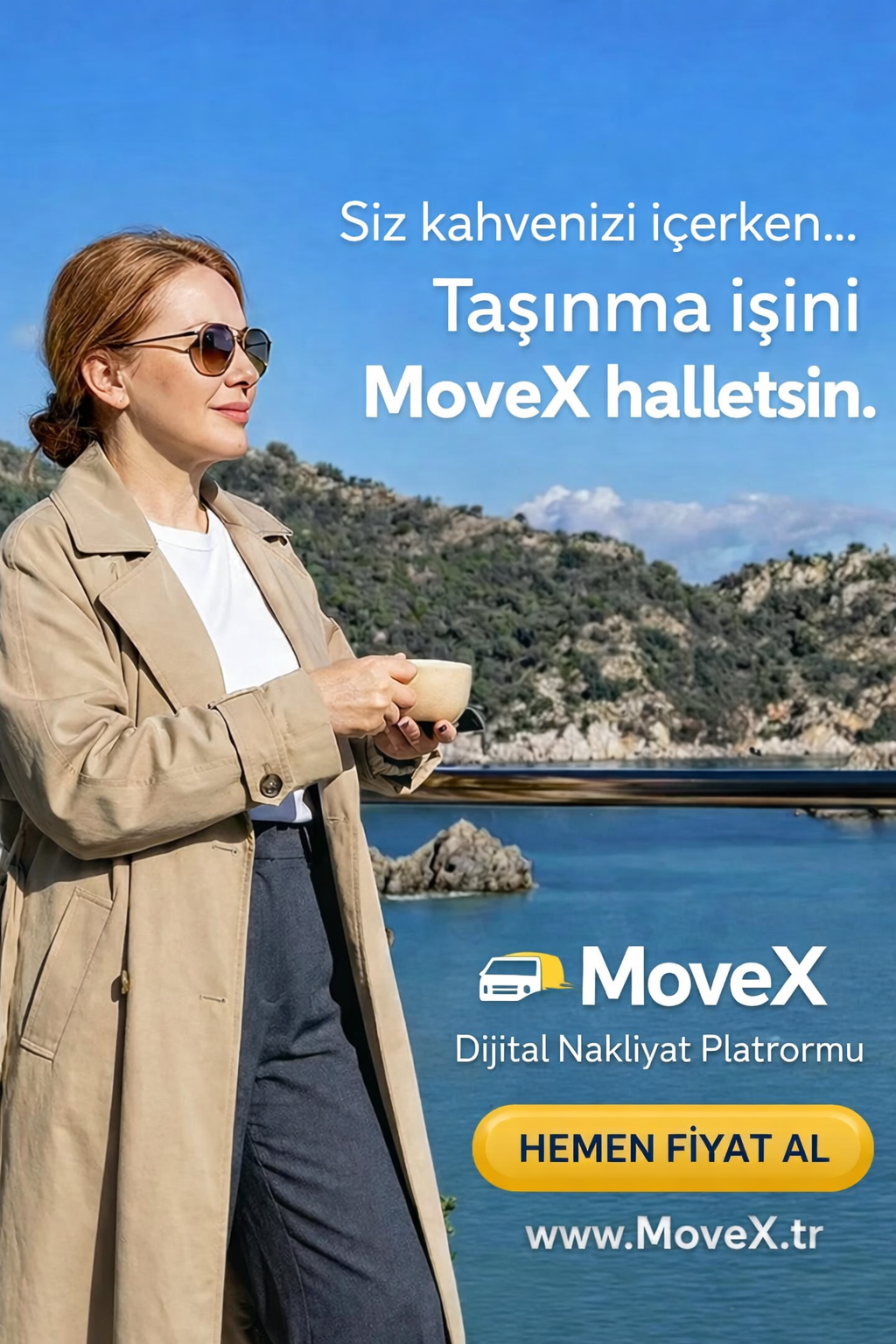 Denizli’den Türkiye’ye yeni bir dijital platform doğdu.

Denizli’li bir iş insanının geliştirdiği MoveX, lojistik ve evden eve nakliyat sektörüne yeni bir çözüm getiriyor.

✔️ Basit kullanım
✔️ Güvenli sistem
✔️ Ücretsiz platform
✔️ 165.000 araçlık büyük ağ

🚚 Yükünüz için dönüş aracı bulun
📦 Nakliye işlerinizi kolayca planlayın

👉 MoveX.tr